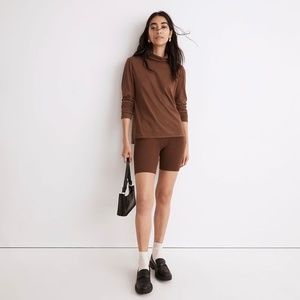 Madewell Whisper Cotton Turtleneck Tee Forage Size XXS